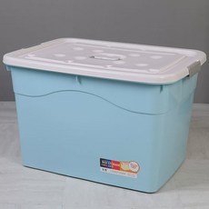 킹사이즈 장난감 수납박스 플라스틱 자동차 수납박스 옷보관함 책솜 이불 가정용 정리함64559, 크리스탈 블루, 200#(가로53세로38높이31cm)