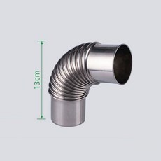 화목연통 스테인레스 불판 화로 연기 배출 파이프 보일러 굴뚝 배관, B. 6CM 90도 엘보 (이중 압착)
