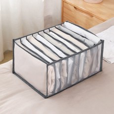 정리함옷정리 바지 수납함 옷장 속옷 브래지어 양말 공예품 구획 상자, 18 9 Grid Grey