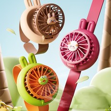 YISOKO 캐릭터 시계 선풍기 손목선풍기 무선 충전용 LED 미니 선풍기