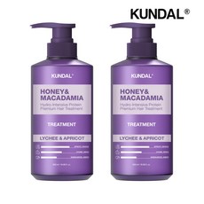 쿤달 허니 앤 마카다미아 단백질 트리트먼트 리치앤애프리콧 500ml x2개, 단품, 단품