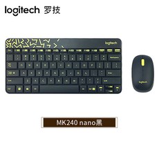 로지텍 MK245 컴퓨터 노트북 데스크탑 무선키보드 무선마우스 세트, MK240nano 검은 색., MK240nano 검은 색.
