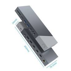 닌텐도미니독 스위치 거치대 독 도크 HD 디스플레이 링크 C 타입 허브 USB 도킹 스테이션 HDMI 멀티 포트 MST 스크린 다른 TV PC 노트북 액세서리, 1.16 IN 1