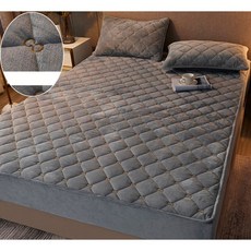 Ogfaour 8컬러 높은 극세사 침대 이스턴 라지 킹 매트리스 커버 누빔 HS13