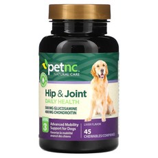 iHerb Official petnc NATURAL CARE 펫 내추럴 케어 엉덩이 & 관절 건강 레벨 3 간 맛 45 츄어블