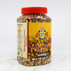 High Protein Snack Roasted Chana with Skin Deepak India 껍질있는 볶은 차나 병아리콩 고단백 스낵, 1개, 500g