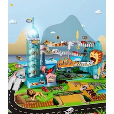공룡다이노 마운틴로드 연결버전 사자산 레일 자동차 주차타워놀이 장난감세트