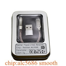 오디오 인터페이스 CX31993 35mm 출력 USB 유형 C DAC 헤드폰 앰프 HiFi 어댑터 칩 디코딩 이어폰, ALC5686 Smooth, ALC5686 smooth - cx31993