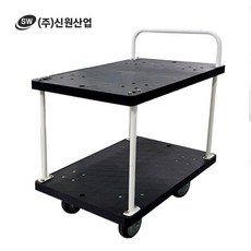 운반대차 스틸파이프/2단대차/대형/검정 국산 편리한, 대형, 1개