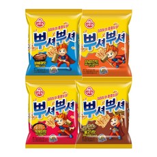 오뚜기 뿌셔뿌셔 라면스낵 4종 불고기맛 3개 + 바베큐맛 3개 + 양념치킨맛 3개 + 떡볶이맛 3개 12개 1세트, 1개