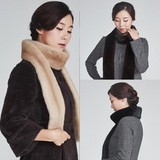 블루피오레 통밍크 앙면 머플러 10cm BF1738