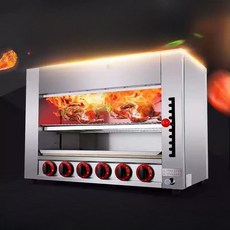 업소용 가스 생선구이 초벌 구이기 바비큐 스테인리스 오븐 스토브 구이 꼬치, (플래그아웃방지기능포함)가스4면스토브오븐