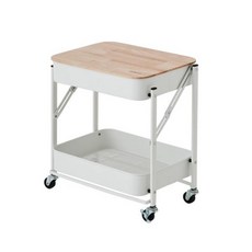 코스트코 락앤락 접이식 무빙 트롤리 2단 /화이트