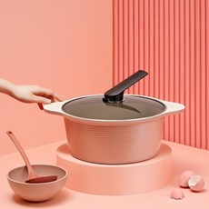 해피콜 [본사직영] HC해피콜 아르보 블랑 28cm 특대곰솥냄비 옐로우핑크, 단일사이즈