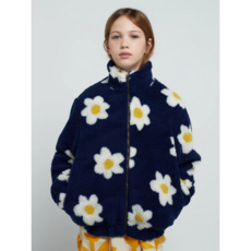 [BOBO CHOSES] 보보쇼즈 23FW 키즈 봄버 후리스 자켓 Big flower jacquard bomber jacket 223AC127