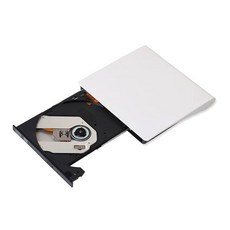 외부 블루레이 드라이브 USB 3.0 광학 드라이브 버너 플레이어 CD DVD RW, WHITE, 1개