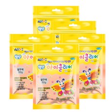 아모스 아이클레이 50G 파우치 지퍼백 5P, 살구색