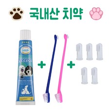 홈닉스 강아지 고양이 애견 치약칫솔세트, 1세트, 70g