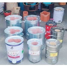 옛날 연탄화덕 연탄화로 화로대 2구 드럼통 3구 4구 원형 연탄구이, 1개, 4. 스테인리스 대형 연탄난로