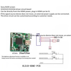 드라이버 회로 기판 세트 AV 비디오 입력 인터페이스 HDMI 신호 입력 인터페이스 드라이버 OL39B ECX3333, [05] HDMI Board, 1개
