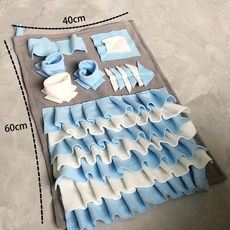 해외발송 (노즈워크)스니핑 패드 그물 빨간 개 장난감 강아지 애완 동물 담요 대형 사계절 일반 골든 리트리버 교육-19468, 01.반품없이 판매되는 비 품질 문, 01.I49-S 파란색과 흰색 (4