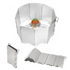 2 9 Plates 13.5cm Wind Deflectors Foldable Outdoor Camping Cooking Cooker Gas Stove Wind Shield Scr, 1개, 단일, 단일
