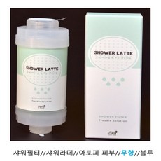 [GTPLUS] 샤워기필터 잔류염소제거 비타민C 아토피피부 무향 샤워라떼-청색 리뷰후기