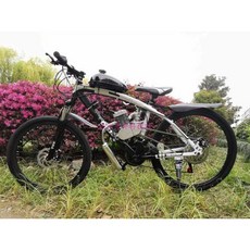  휘발유산악자전거 하이브리드휘발유 산악자전거 MTB 연료 가솔린 원동기, 3. 21단 노란색곡선빔 오일동력26인치 