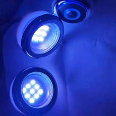 방수 RGB LED 온수 욕조 수중 월풀 조명 스파 라이트 1개 컨트롤러 어댑터 포함 2 개
