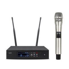 SOMLIMI QLXD4 케이스 포함 UHF 전문 무선 마이크 무대 공연 노래 금속 고품질, 11 Silver 800MHz