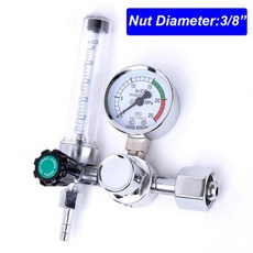 안전 아르곤 조절기 025Mpa 아르곤 조절기 CO2 Mig Tig 유량계 가스 조절기 유량계 용접 용접 게이지 감압기 안전 아르곤 조절기, 1개 - 아르곤다이빙게이지