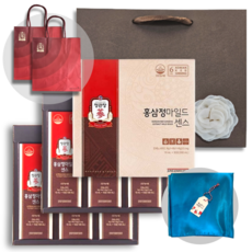 정관장 홍삼액기스스틱 수제 코사지 쇼핑백 선물세트 (포장용 보자기 원단 포함), 1개, 600ml