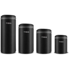  일본직발송 2. TYCKA SLR 카메라 렌즈 케이스 렌즈 수납 가방 10MM 두께 방수 쿠션성 지퍼식 렌즈 파우치, 4 사이즈 세트-TK026_One Color, 4 사이즈 세트-TK026_One Color, 상세 설명 참조0 