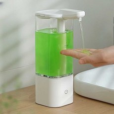 자동 세제 디스펜서 간편 주방 액체 센서 비접촉 욕실, 혜향-충전식모델(사각형-550ml)+걸레배수통