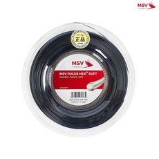 MSV 포커스 헥스 소프트. 1.20mm. 블랙. 폴리. 17게이지. 테니스 스트링.