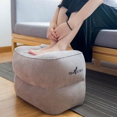 와이지통상 휴대용 에어 발받침대 발쿠션 차량용 허리 등받이쿠션, 1개