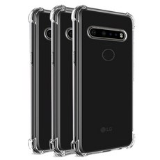 스톤스틸 LG V50 S 전용 클리어 방탄 투명 범퍼 케이스 3개 휴대폰