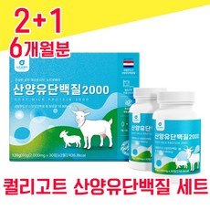 네덜란드 퀄리고트 산양유 단백질 30 정 2병 물과함께 사양유 상양유 산야유 담백질 프로테인 프로틴 해썹 haccp 인증 BCAA 밀크칼슘 미셀라 베타 카제인 분리 유청 단백 선물, 2+1 6개월분 - 다니마켓