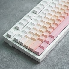 핑크 분홍 그라데이션 LED 투과 포인트 키캡 CHERRY PBT 기계식 키보드 키캡