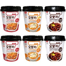 요뽀끼 컵 떡볶이 매콤달콤2개+치즈2개+짜장2개