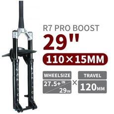 Manitou R7 PRO 자전거 포크 27.5 29 인치 마운틴 MTB 에어 자전거 포크 매트 블랙 서스펜션 QR 100 9MM 및, 부스트 29120MM