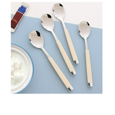 프렌치블랑 디저트 아이스크림 티스푼, SILVER+CREAM, 20개