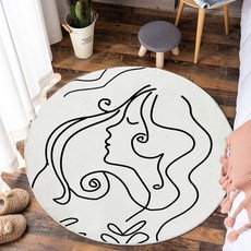 대형라탄타원형러그