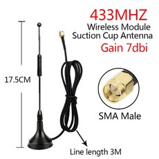 GWS lora 433mhz 315MHZ 470MHZ SMA MALE 무선 모듈 무 지향성 LORAWAN 빨판 안테나 3M rg174스마트 미터 판독 시스템, [03] 16.5cm 8dbi - 315mhz안테나