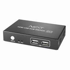 이지넷유비쿼터스 1:2 USB HDMI 무전원 KVM스위치 (NEXT-7102KVM-4K), 1