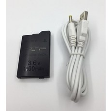 psp 순정 호환 충전 배터리 정품 용량 1000 2000 3000, 배터리 + PSP 충전 케이블 1.2 미터