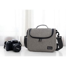 BOONA 캐논 소니 니콘 후지 고프로 DSLR 미러리스 필름카메라 라운드 카메라백, 블랙, 1개