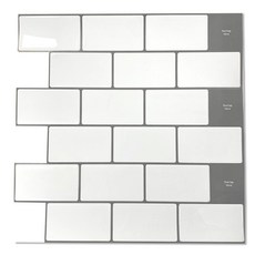 큐브릭스 3D 입체 타일 시트 1SET(5PC), 서브웨이 타일10 (CBST10)