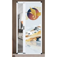 자바라 홀딩 문 주름 도어 블라인드 중문 접이식 거실 파티션 맞춤제작 칸막이 현관 다용도실 커튼, 커피 반차광 허니콤