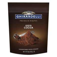 기라델리 프리미엄 베이킹 100% 코코아 파우더 227g x 6팩 당 무첨가 분말 가루 Ghiradelli Baking Cocoa, 6개, 6개